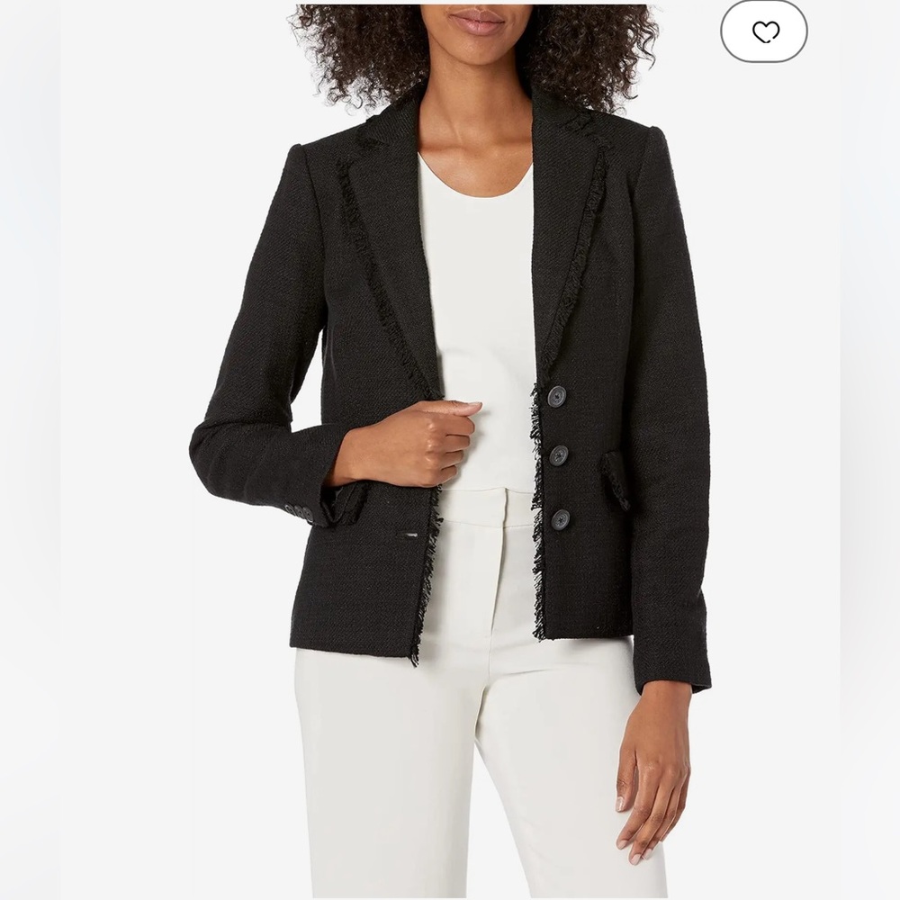 Karl Lagerfeld Women's Tweed 3 Button Blazer
